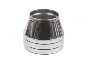 Конус димохідний сендвіч нержавіюча сталь та оцинковка (нерж./оцинк.) Ø150/220 мм товщина 0,5 мм (конус сендвіч димохідний)