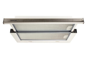Витяжка кухонна ПВЕП-003 Телескоп 60x50, 3 швидкості, 650 м³/год, біла гладка, вставка нержавіюча (витяжка ПВЕП, телескопічна)