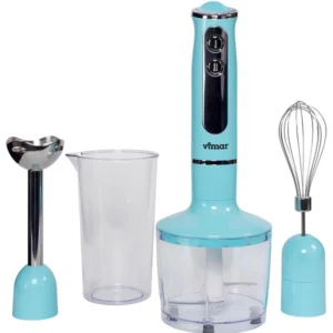 Блендер Vimar VBS-4777M (заглибний, 800Вт, Кількість швидкостей: 9,вінчик,подрібн,блакитн