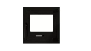 Дверка топочна з термосклом та регулюванням піддуву Замкова 400×400 (84) 15,9 кг / 14,6 кг