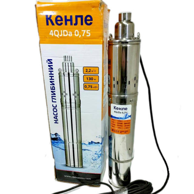 Глибинний насос шнековий N.E.K. 4QGDa 0.75kw (10м кабеля)-001 Глибинний насос шнековий N.E.K. 4QGDa 0.75kw (10м кабеля)-001