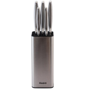 Набір ножів універсальний кухонний MG-1094, 5 кух. ножів+підставка, нерж.сталь