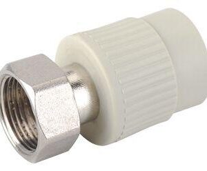 Муфта ППР с накидной гайкой 25 х 3x4  РВ  сірий SANICA