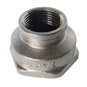 Муфта редукційна латунна 1″ × 1 1/2″ (внутрішня/внутрішня, нікель)