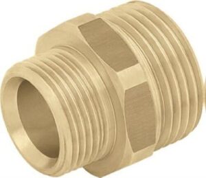 Ніпель редукційний латунний 1/2″ × 1″ Gross (зовнішня/зовнішня, ГРОСС)