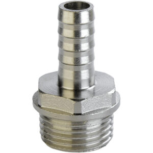 Штуцер латунний 1/2″ Н × 12 мм (зовнішня, нікель)