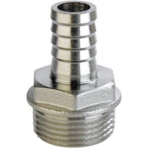 Штуцер латунний 1/2″ Н × 8 мм (зовнішня, нікель)