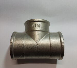 Трійник латунний 3/4″ ВВВ (внутрішня/внутрішня/внутрішня, нікель)