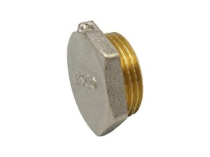 Заглушка латунна 3/4″ Н (зовнішня, нікель)