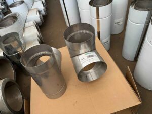 Трійник димохідний одностінний 87° нержавіюча сталь Ø160 мм товщина 1,0 мм (трійник димохідний)