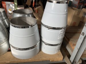 Конус димохідний сендвіч нержавіюча сталь (нерж./нерж.) Ø180/250 мм товщина 0,8 мм (конус сендвіч димохідний)