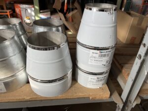 Конус димохідний сендвіч нержавіюча сталь та оцинковка (нерж./оцинк.) Ø110/180 мм товщина 0,5 мм (конус сендвіч димохідний)